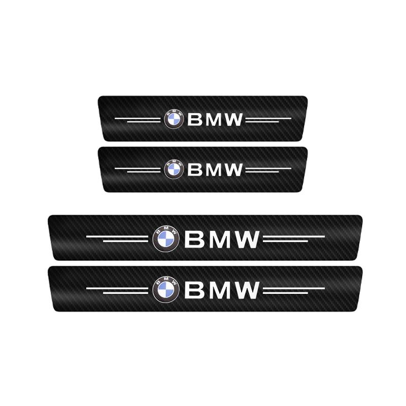 4/8Pcs Carbon Fiber Car Door Threshold Protector Stickers Waterproof For BMW M Logo E90 E60 F18E46 F30 F20 M2M5 M3 E87 M4 X3 X1