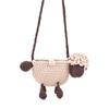 Woolen Knit Cartoon Sheep Crossbody Bag With Phone Pocket For Casual Daily Use