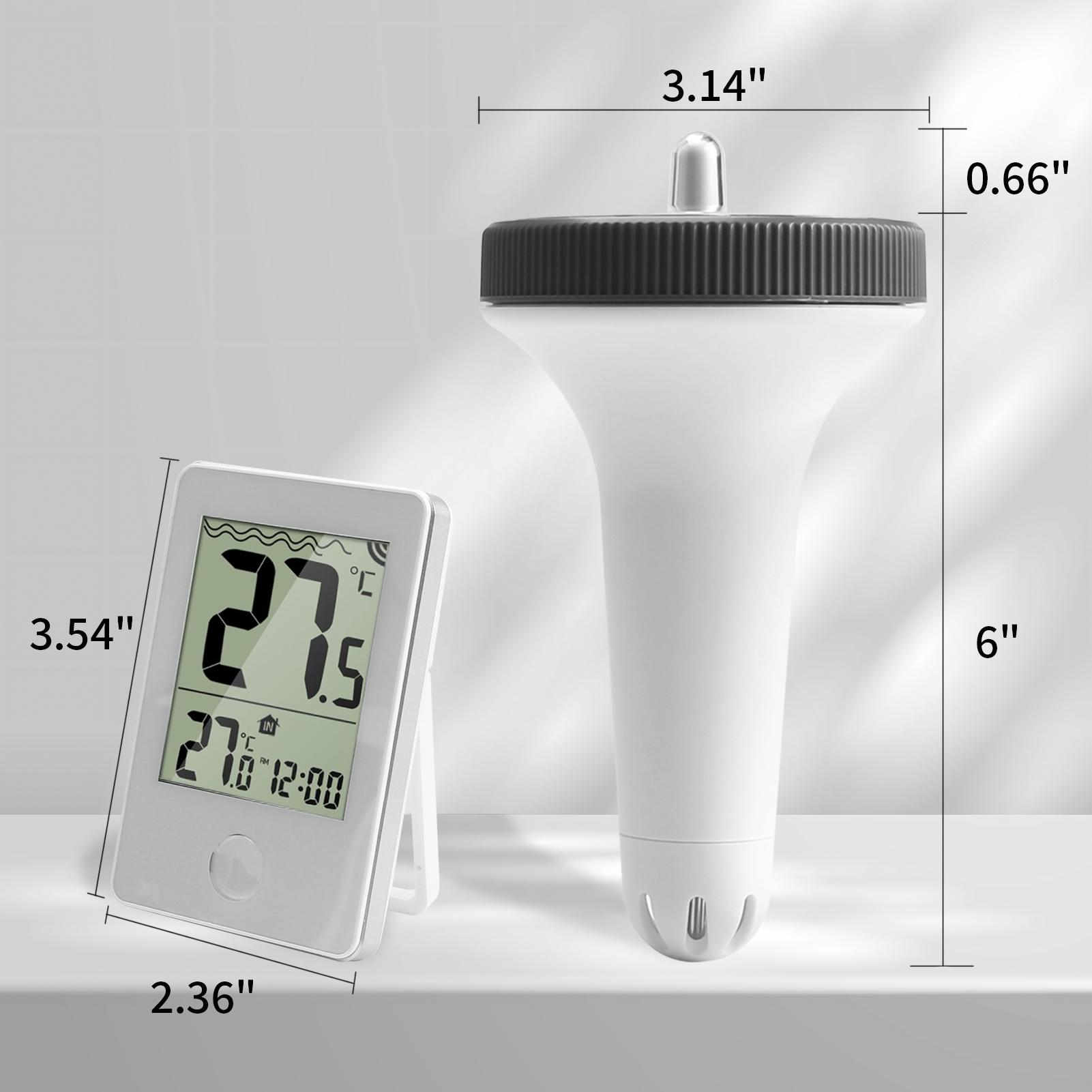 

Цифровой термометр для бассейна беспроводной плавающий IP67 водонепроницаемый с монитором температуры для ванной комнаты аквариума пруда ванны белый
