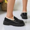 Anti-slip Shoes with Thick Heels and Fleece Lining, Large Size, New Style, Cotton Shoes
