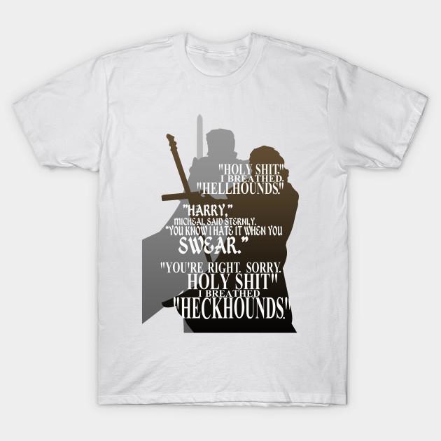 

Men Black Print T-shirt Heckhounds No-Cut Transfer Paper Print Cotton Tshirt S білий