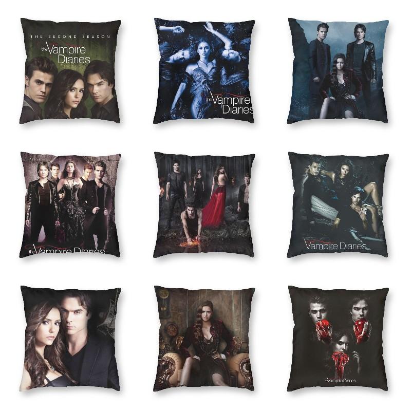 Lu Xika Chen Unisex The Vampire Diaries Cushion Cover 3D Double-Sided Print Horror Tv Show Throw Pillow Case For Car Custom Pillowcover Home Decor