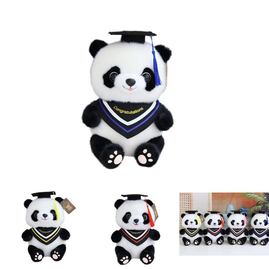 Charmantes Absolventen-Panda-Stofftier Niedliches Kuscheltier Mit Anpassbarem Logo