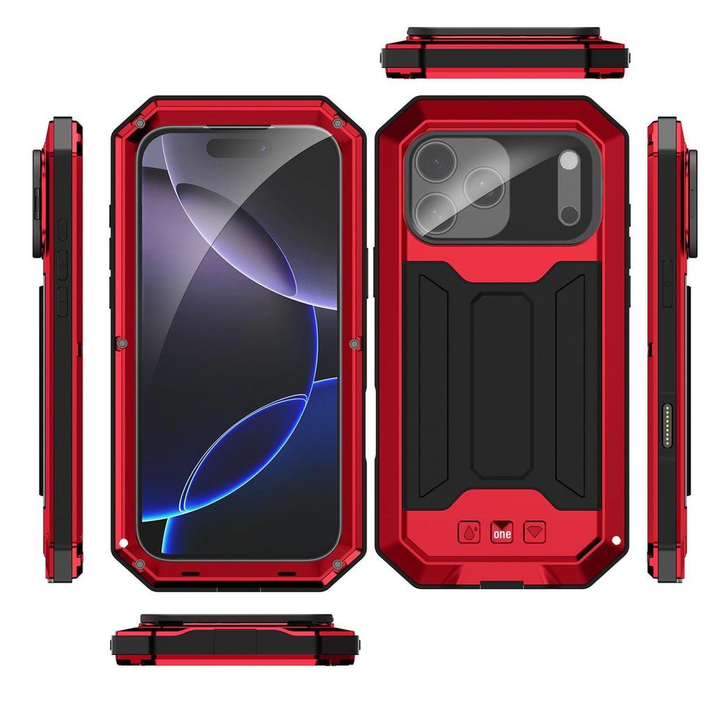 Invisible Stand Metal Tri-Proof Phone Case for iPhone 17/16Pro, Sliding Window Drop-Proof Protective Cover.