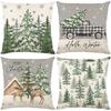 Christmas Pillowcase Festive and Joyous Decoration Home Sofa Cushion Cover Living Room and Bedroom Pillow Cover