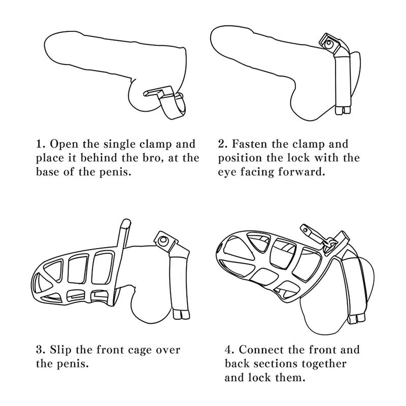 Adult Chastity Cage Lock for Men, Stainless Steel Anti-Infidelity Device, Couple Play Secure & Comfortable Male with Key