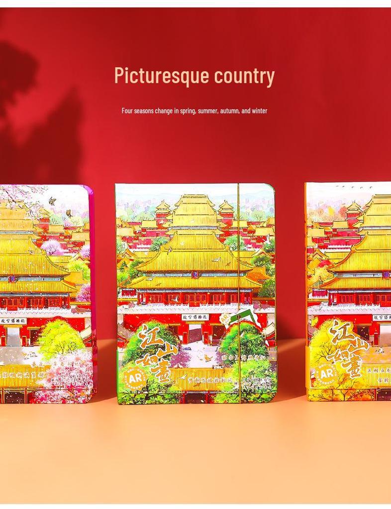 Forbidden City & Summer Palace Journal Set with Temple of Heaven Sand Magnets - Chinese Souvenir Gift