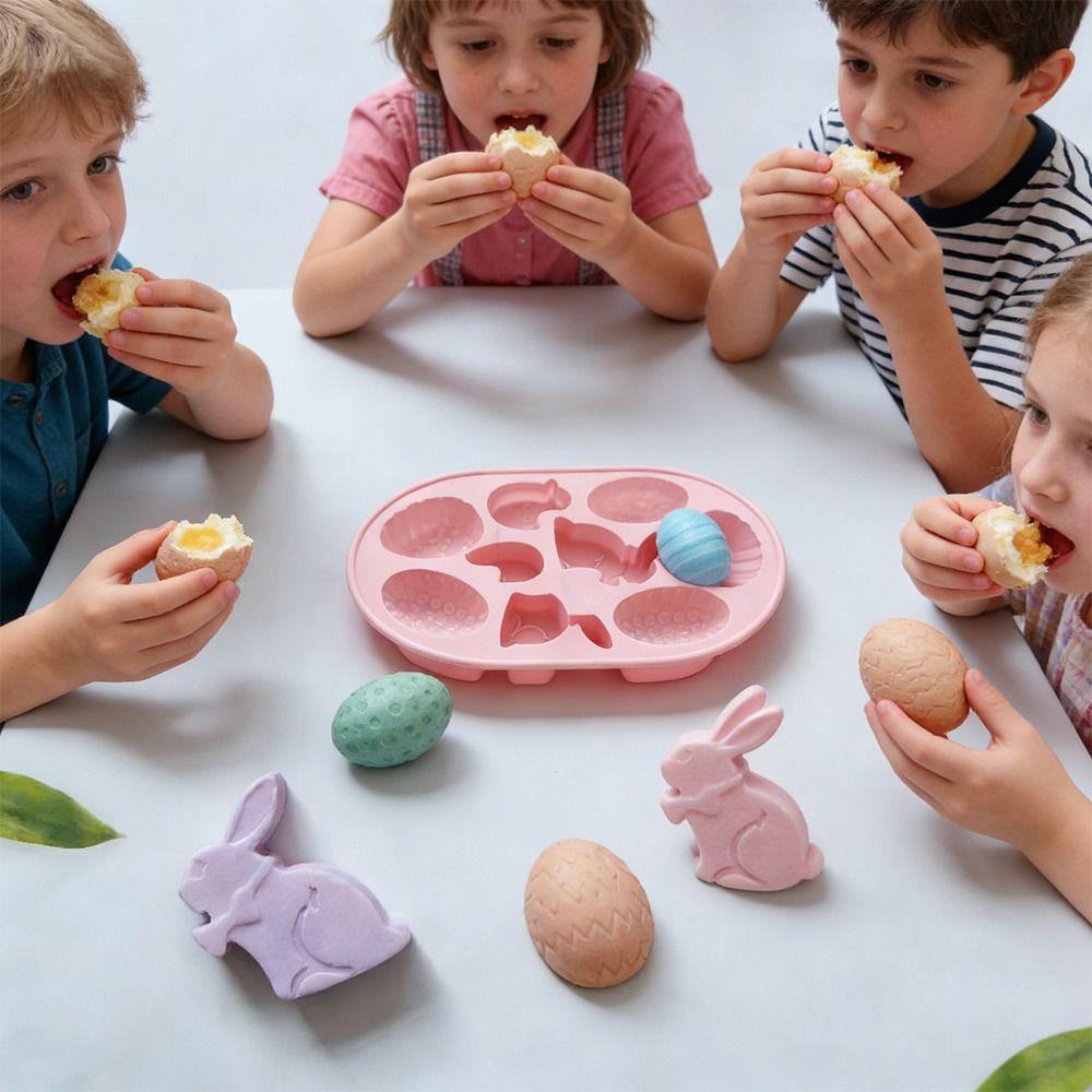 Bunny Easter Egg Mold Egg Shaped Chocolate Mold DIY Cookies Mold  Easter