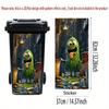 1pc 2D Flat Printing Trash Can Sticker Decorative Wallpaper Self-Adhesive Kitchen Bin Decoration for Trash Cans Walls Home Decor