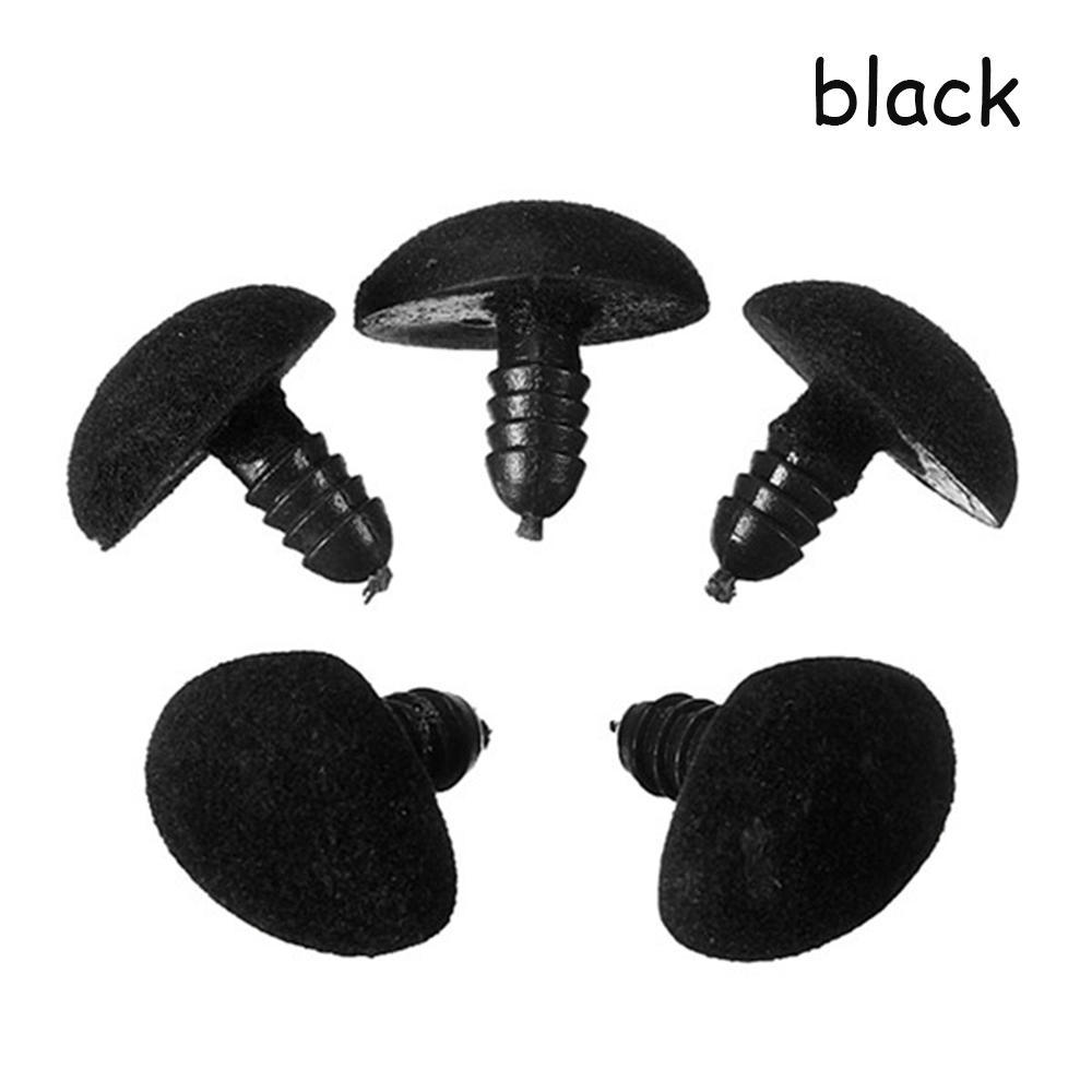 10 stycken 12*14 mm Plast Triangel Näsor Sammet Näsa Docka Hantverk Knapp Björn Plyschleksaker Djur DIY Göra Dockor Säkerhetsnäsa Tillbehör