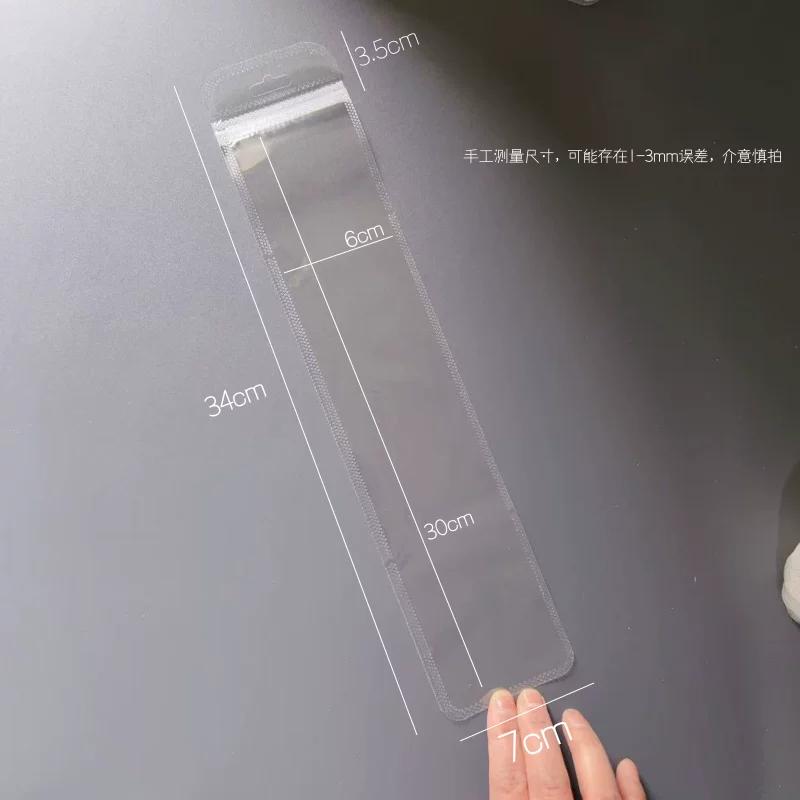 Thick Transparent Self Sealing Sack High Definition Bone Sealing Bag Jade Bracelet Accessories Storage Dust-proof Packaging Pouch with Hanging Hole