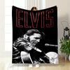 Elvis Presley Guitar Performance Patterned blanket, flannel, suitable for all seasons, home decor, warm and cozy
