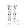 2Pcs Cartoon Baby Training Spoons Toddlers Soft Silicone Elbow Straight Head