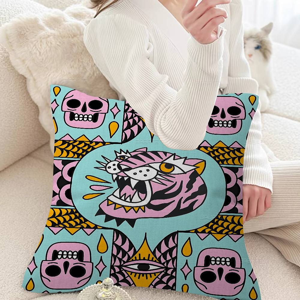 Exotic Animals Abstract Patterns Pillowcase toon Gift Cushion Cover Bedroom Home Sofa Chair Seat Decor pillow case