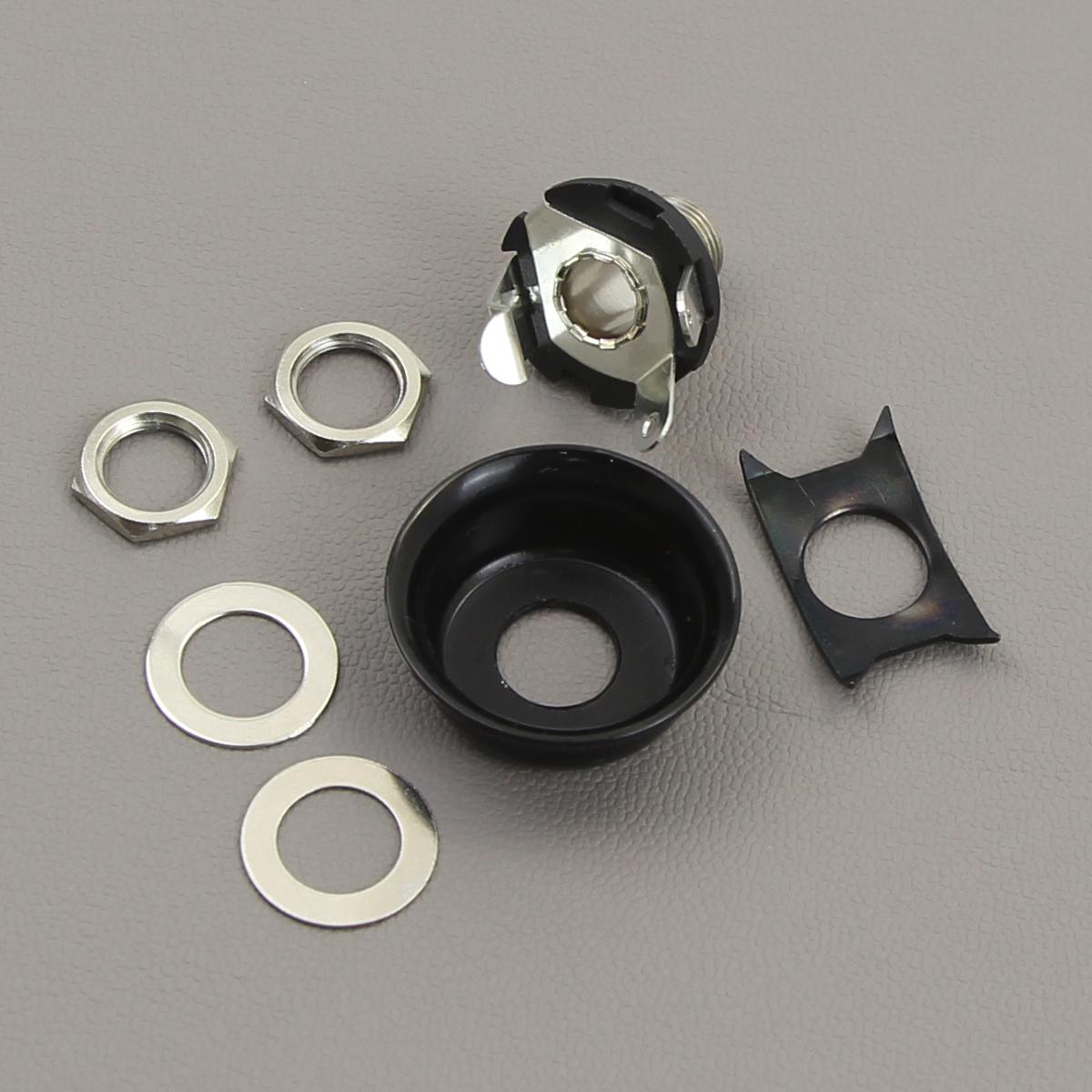 

FLEOR Copper Guitar Output Jack 1/4 6.35mm with Vintage Jack Cup for TL Guitar,3 Colors Choose чёрный