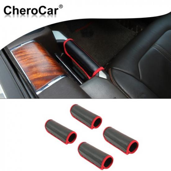 4x Leder Türgriff Schutzhülle Verkleidung Zubehör für F-150 15-20