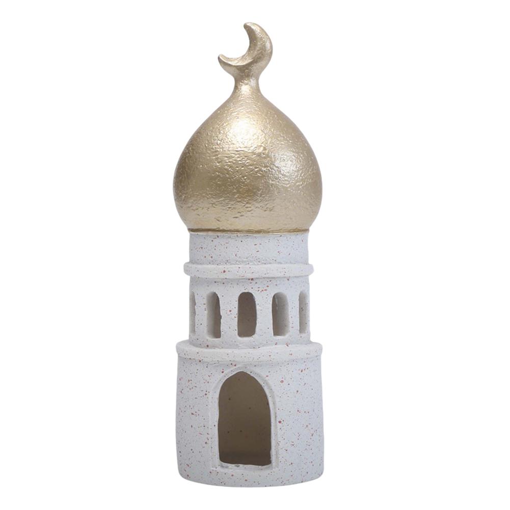 

Resin Mosque Statue Tower Ornaments Tower Sculpture Decorative Ramadan home decor for Living Room Bedroom castle ornament