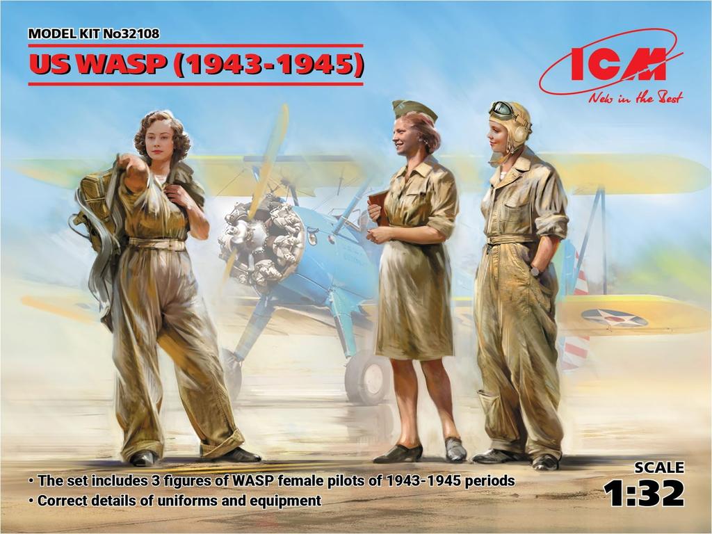 ICM Americká pilotka WASP Plastikový model 32108 1/32 1943-1945