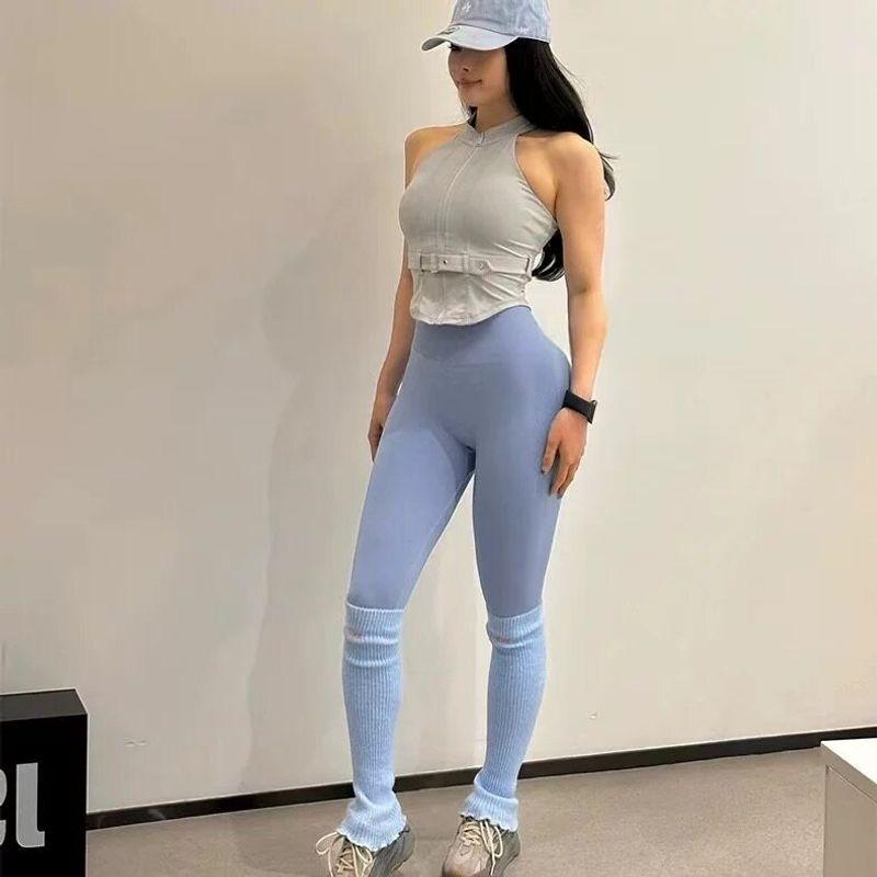 Tummy Control Peach Butt Fitness Pants, Unrestricted for Weightlifting, Cycling, Pilates, Skin-Friendly, High-Elastic Yoga Pants for Autumn