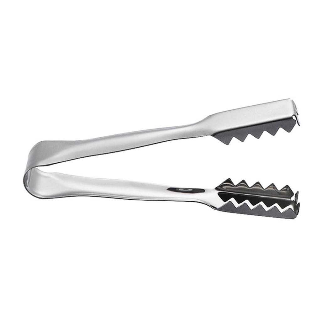 Ice Cube Tongs Stainless Steel Ice Tongs KTV Bar Cocktail Tools with Serrated for Ice Cube Tongs Cocktails Whiskeys