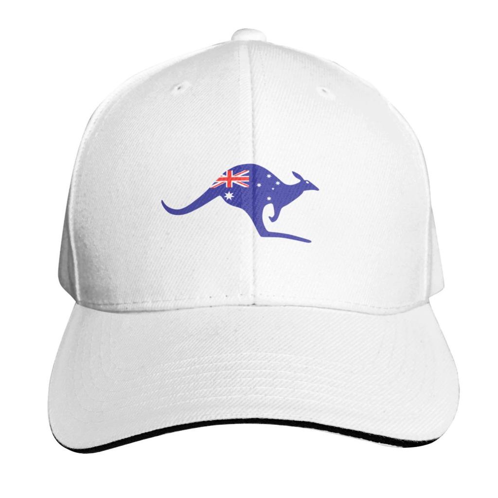 Australia Kangaroo Emblem Design Baseball Cap Quick Dry Performance Cotton Twill Breathable Contrast Two Tone Brim