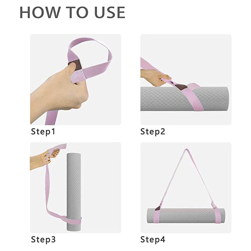 Yoga Strap Athletic Shoulder Strap Yoga Mat Storage Belt Bundle Rope Adjustable Size Fitness Gym Exercise Rope 160cm38cm