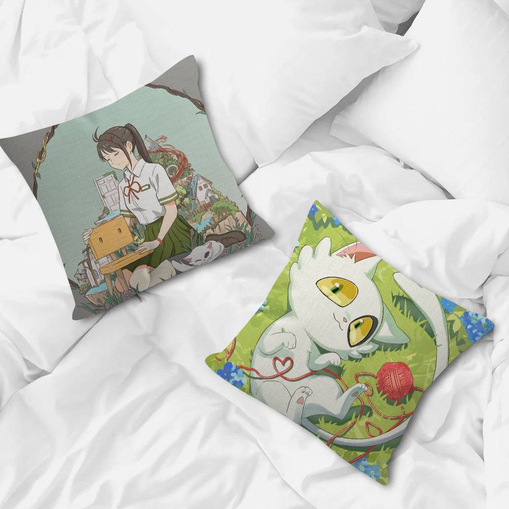 Anime Suzume daijin  Pillow Cushion Cover Pillowcase Living Room Sofa Home Decor Customized
