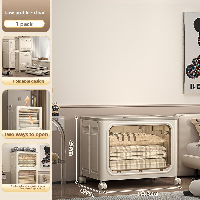 Бытовой ящик для хранения Большой вместимости негабаритный ящик для сортировки одежды игрушек мелочей Складной многофункциональный съемный ящик для хранения Style C 1 layer 8390₽