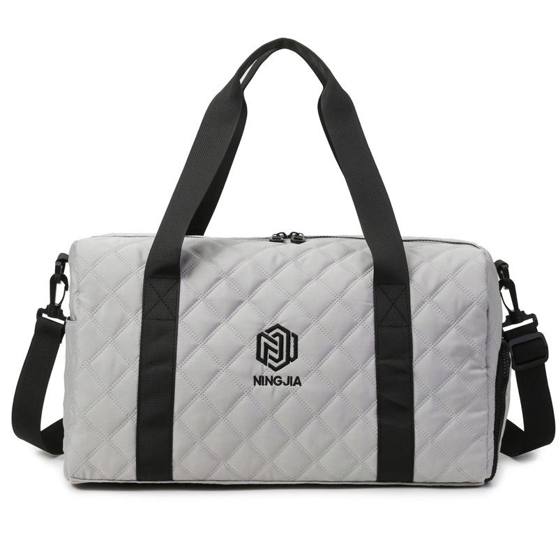 New fashion diamond luggage bag short-distance fitness bag leisure sports travel bag handbag shoe compartment training bag