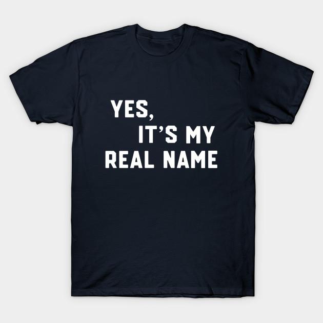 

Men Black Print T-shirt Yes, It S My Real Name No-Cut Transfer Paper Print Cotton Tshirt M тёмно-синий