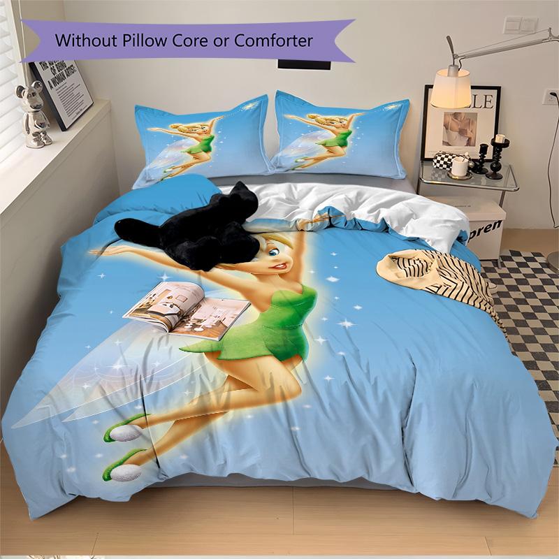 Tinkerbell'S Flight Print 3Pcs Bedding Setduvet Cover With 2 Bedropillowcase Home Birthday Gift