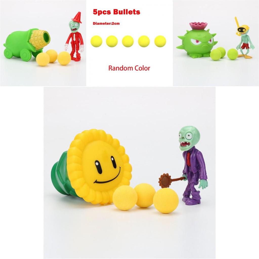 Pvz Plants Vs Zombies Peashooter Pvc Action Figure Easter Wood Decoration For Kids