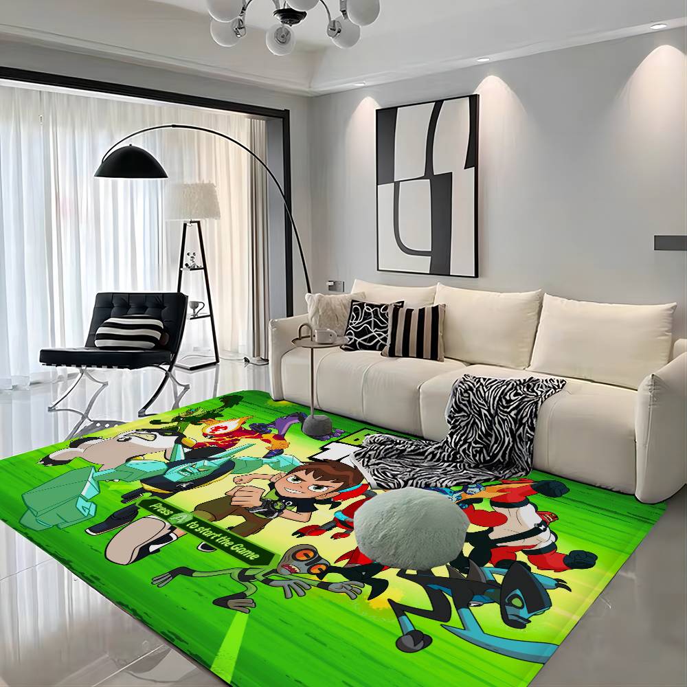 B-Ben 10 Tappetino da Cucina Classico Stanza dei Bambini Decorazione Camera da Letto Balcone Tappetino Antiscivolo Soggiorno Alfombra