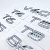 ABS Chrome Glossy Black Letters Numbers Emblem B4 B5 T4 T5 T6 T8 Trunk Badge Decal Car Sticker for Volvo V60 Auto Accessories