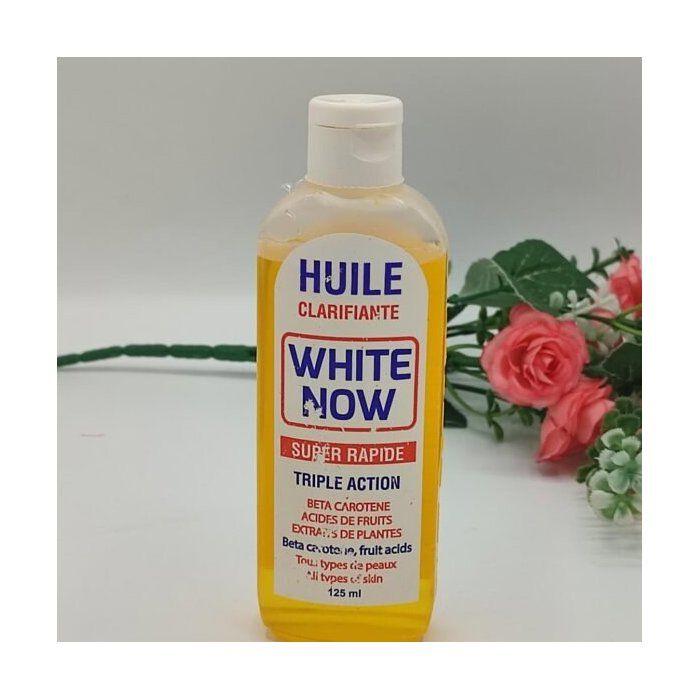 Huile Clarifiante WHITE NOW – Triple Action Éclaircissante Anti-Taches au Bêta-Carotène | Banane Jaune