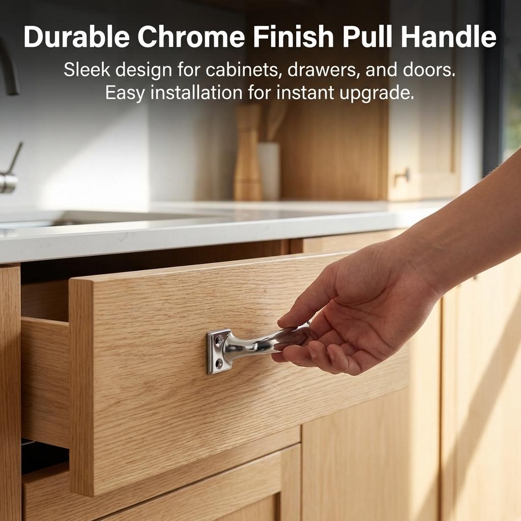 Stainless Steel Cabinet Door Handle Thickened Design For Wardrobe Door Window
