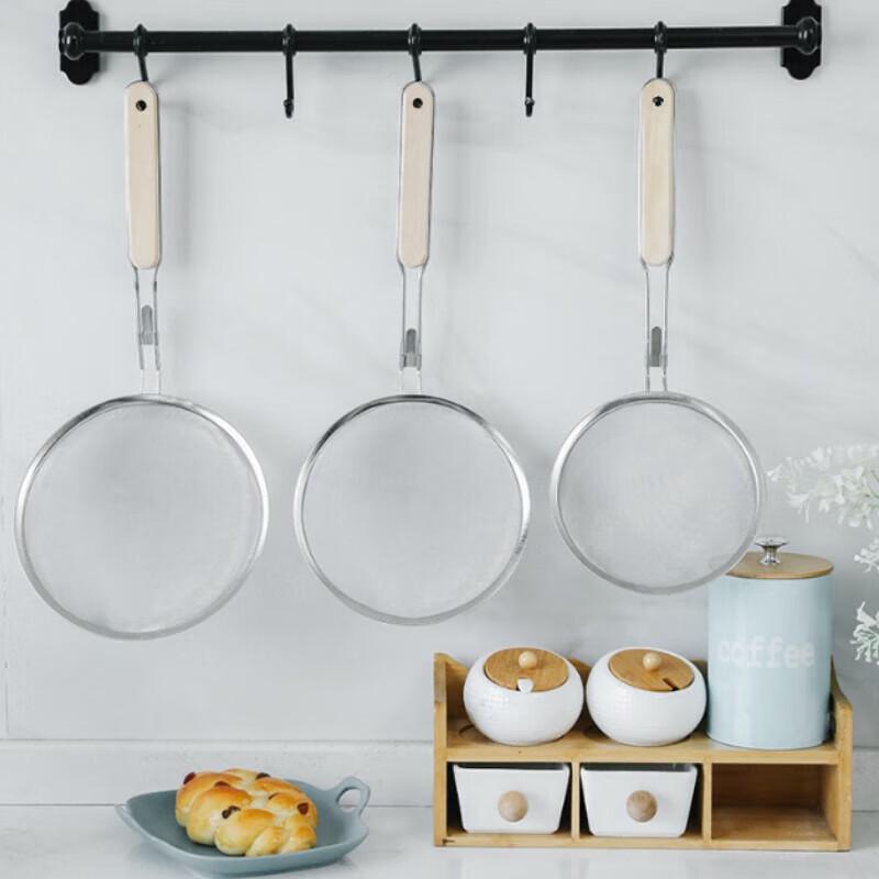 Debo 201 Stainless Steel Ultra-Fine Mesh Strainer Sifter with Wooden Handle