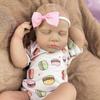 48cm Full Vinyl/Cloth Body Optional Reborn Dolls LouLou Cute Lifelike Closed Eyes Sleeping Simulation Doll Hand Painted Hair Rebirth Doll for Kid Gift