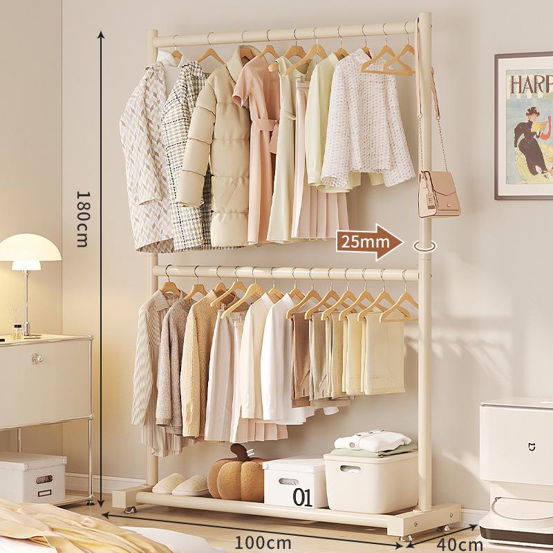 Space-Saving Dual-Layer Clothes Hanger & Drying Rack for Bedroom