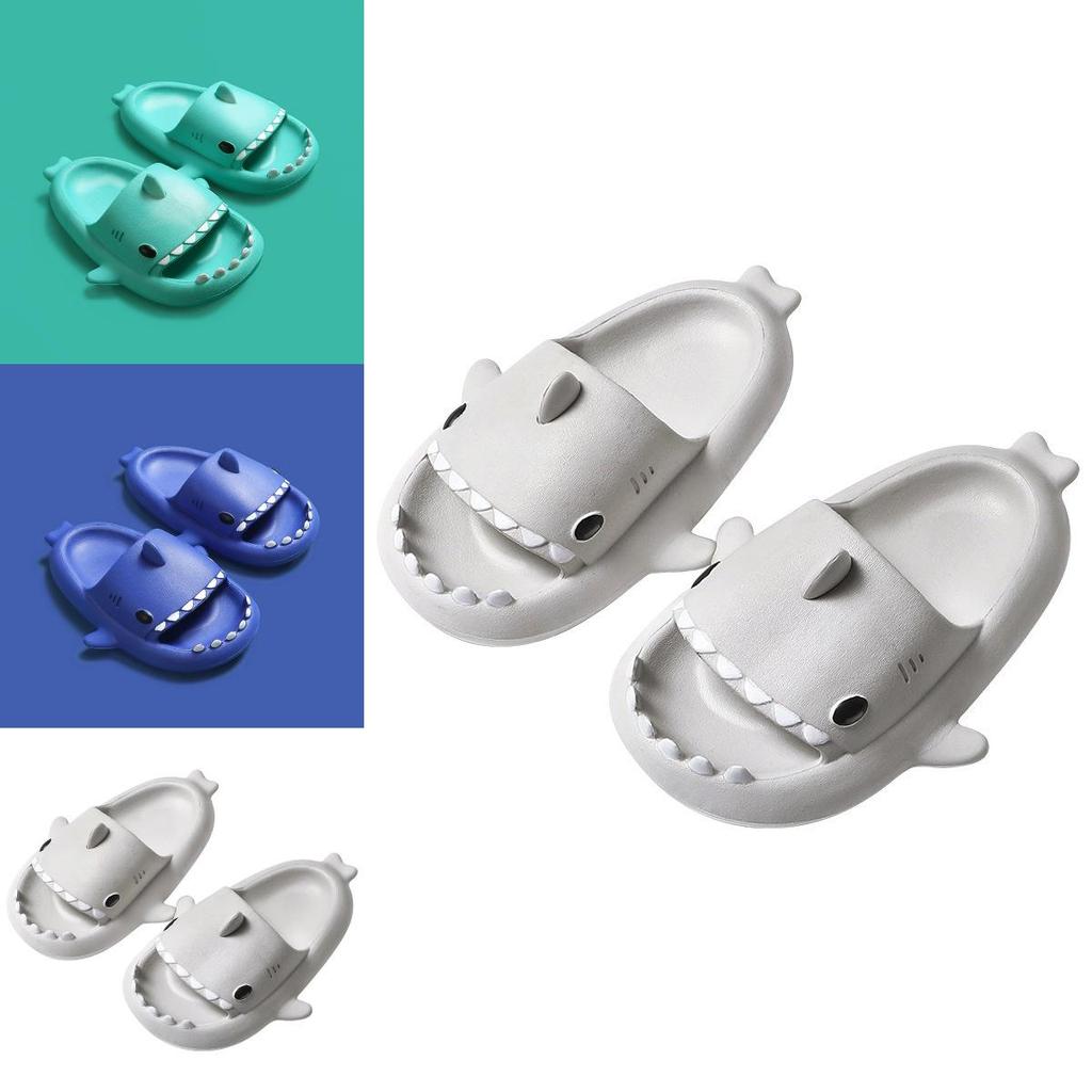 Cute Toddler Cartoon Sharks Non-slip Slippers For Boys And Girls Soft Breathable Eva Sandals