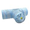 Foldable Cat Tube Interactive Tunnel Toy Scratch-Resistant Cat Tunnel Training Pet Supplies Portable Pet Tunnel with Peek Holes