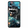 Case For Xiaomi Redmi 15C 5G European Colorful Flower Black Soft Silicone TPU Phone Case For Redmi 15C 4G Shell ProtectionBumper