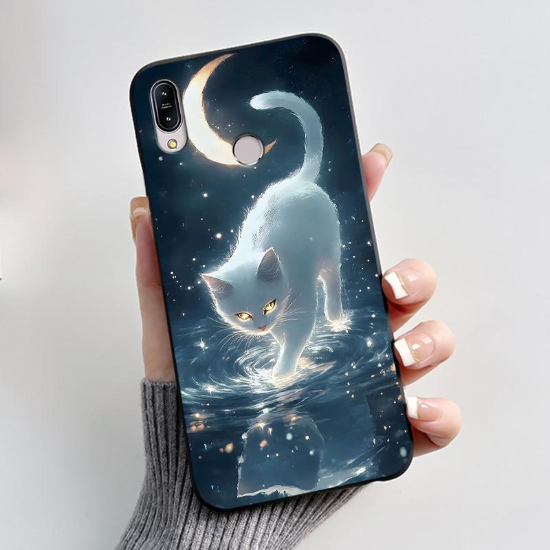 Casing For Asus Zenfone Max M2 ZB633KL X01AD X01BD Phone Case Aesthetic Fashion Cute Cat Black Silicone Shockproof Cover Bumper