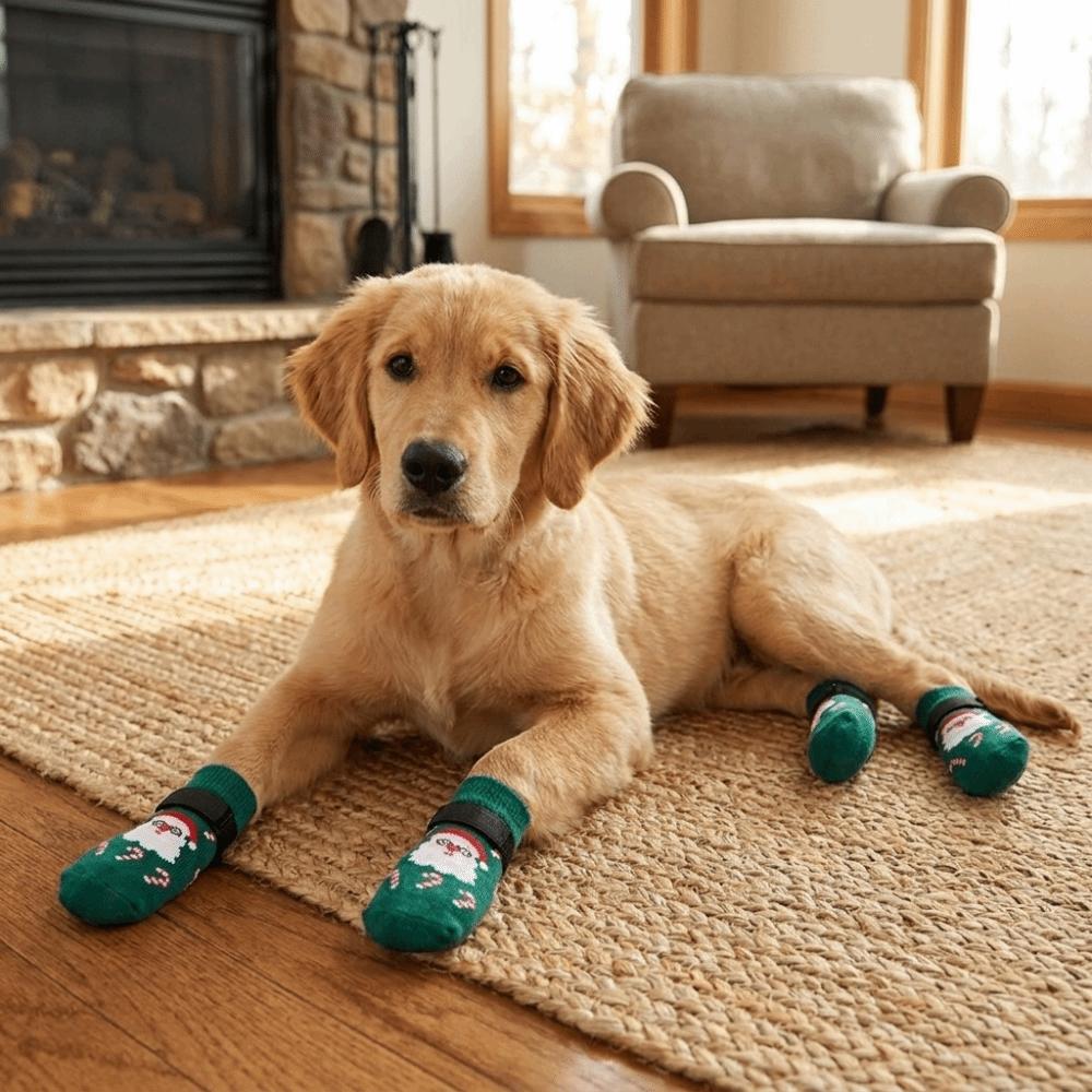 Breathable Non Slip Dog Socks Warm Paws Protectors Cartoon Pet Floor Socks Indoor Socks