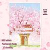 Gube Meng Mountain Temple Peach Blossom Pearlescent Jigsaw Puzzle, 500 Pieces Decorative Toy