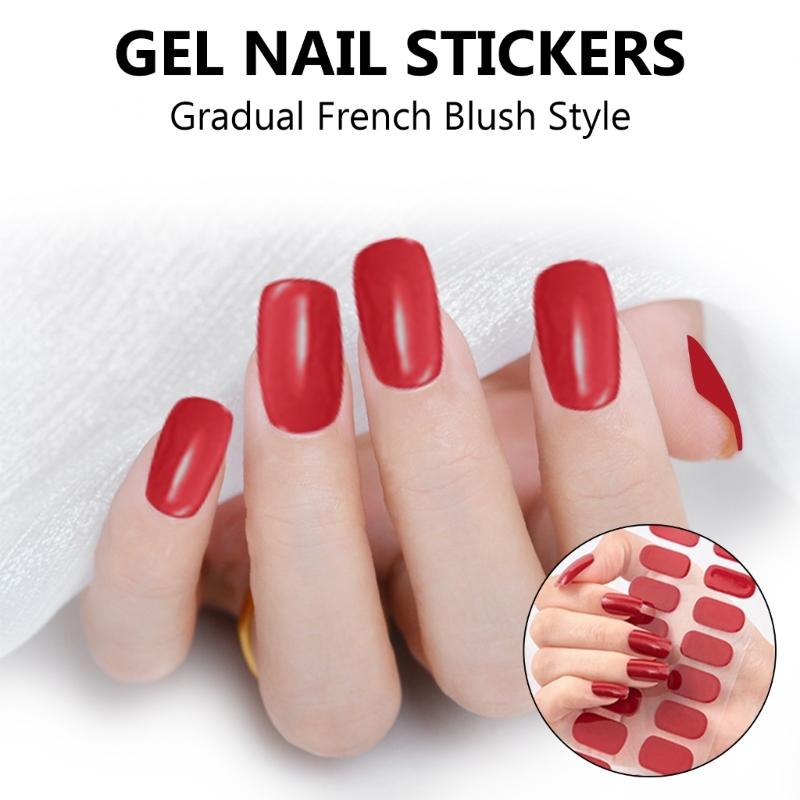 Nails Art Stickers Waterproof Nail Polish Stickers Solid Color Nail Sticker Nail Polish Strips Full Nail Wraps Sticker