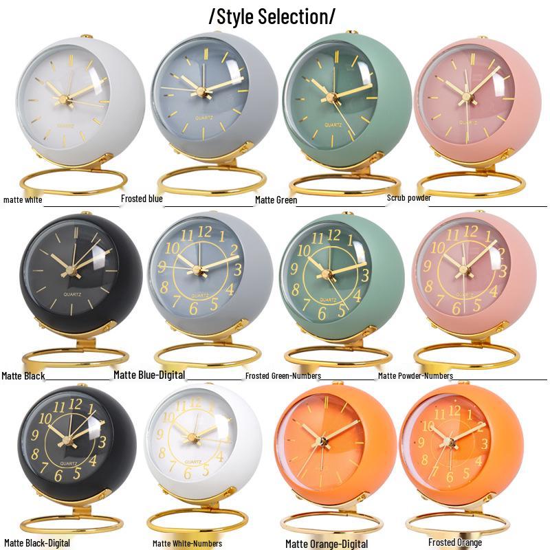 Nordic Minimalist Children's Silent Alarm Clock - Luminous Desktop Bedside Clock