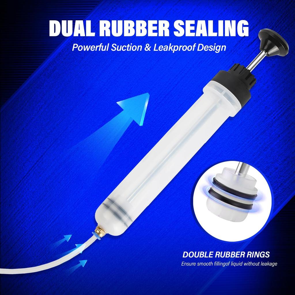 500cc Automotive Fluid Extractor Pump, Oil Extractor/Oil Syringe, Manual Fuel Suction & Filler, Fluid Oil Change Evacuator