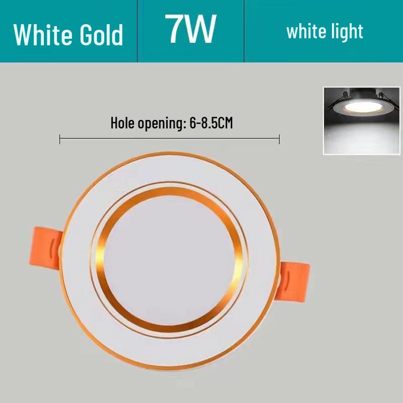 5W Dimmable Ceiling Downlight with 3-Color Settings