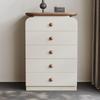 Retro Solid Wood Wall Storage Cabinet: Five-Drawer & Eight-Drawer Combo for Living Room